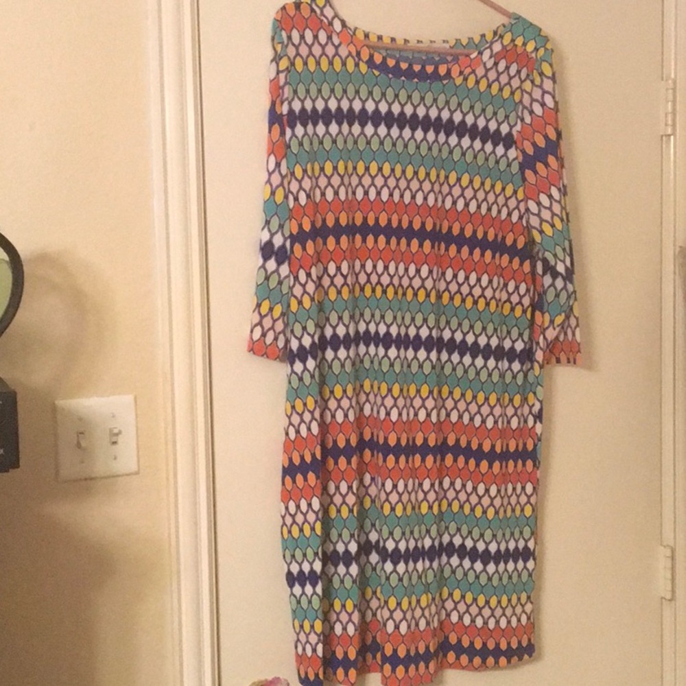 Avon  multicolor pattern dress 1X 18-20 NWOT
